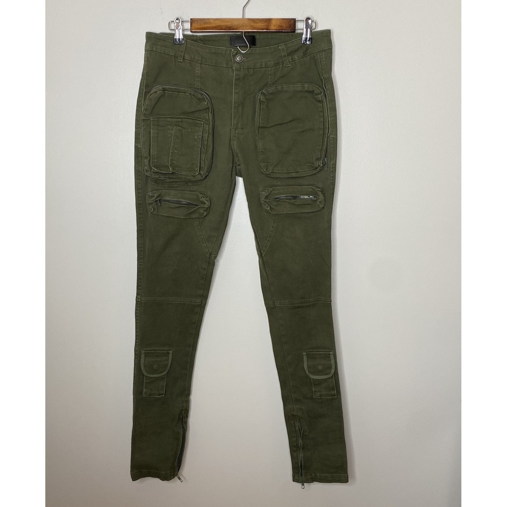 TULONES Currency Collectors Cargo Pants Mens 32x32 Green Hiking Utility Tactical